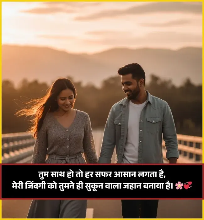 Couple Heart Touch True Love Husband Wife Shayari