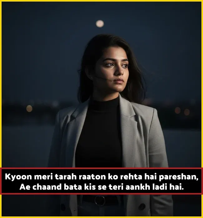 Moon Shayari in English 2 Line