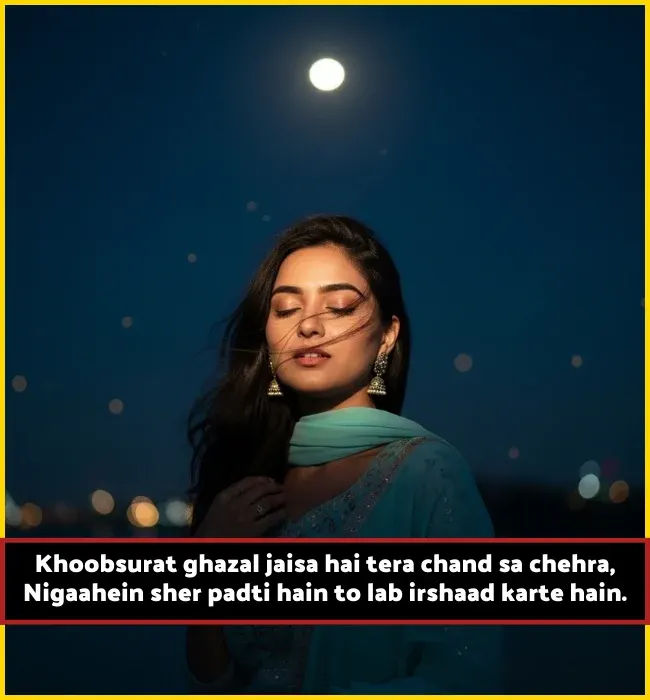 Moon Shayari in English for Girl
