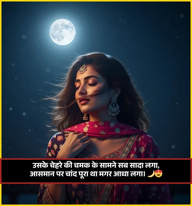 Moon Shayari in Hindi for Girl